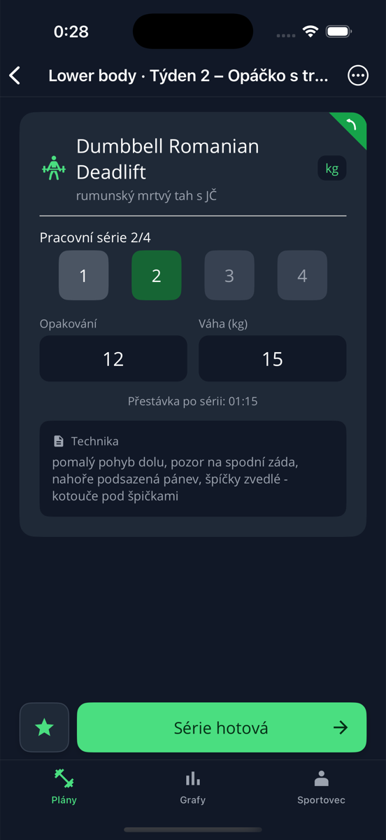 Aktivní trénink ve Fitkáči